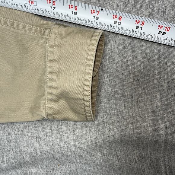 Eddie Bauer Khaki Shirt Mens Size M Button Up Work Outdoor Outfitter Gorp Core - Picture 7 of 8